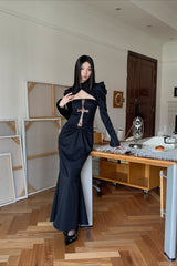 Spider Web Cutout Halloween Dress