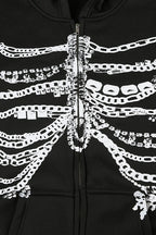 Street Style Chain Skeleton Hoodie