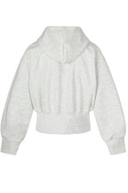 Washed Studded Cropped Zip Hoodies