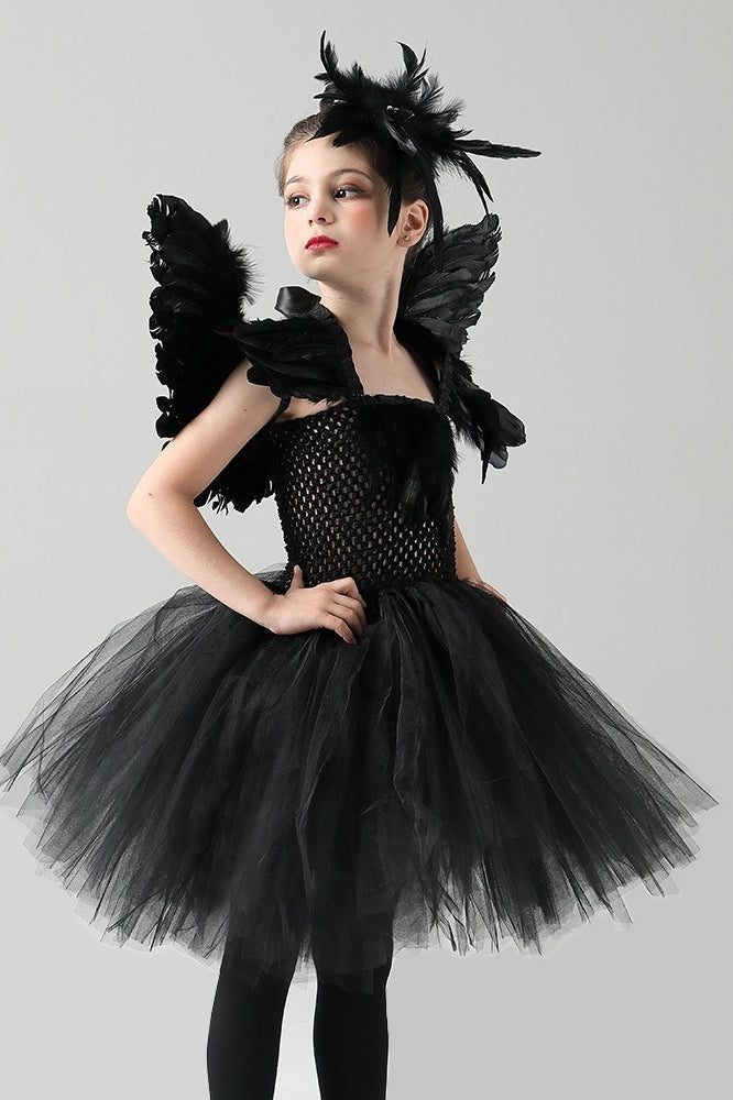 Black Swan Dress Kid Halloween Costume Secondary image