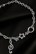 Y2K Punk Chic Star Multi Layer Rhinestone Necklace