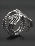 Punk Domineering Demon Skull Claw Ring