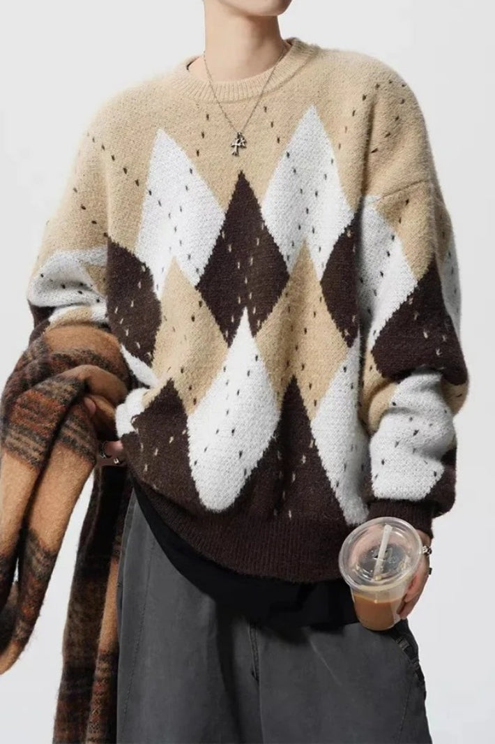 Christmas Vintage Lazy Style Thickened Round Neck Knit Sweater Secondary image