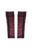 Red Plaid Patchwork Arm Warmer Gloves