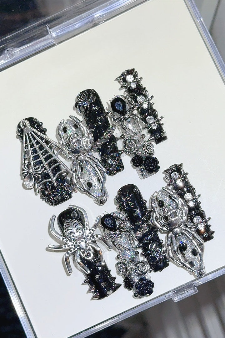 Dark Punk Gothic Rivet Press On Nails