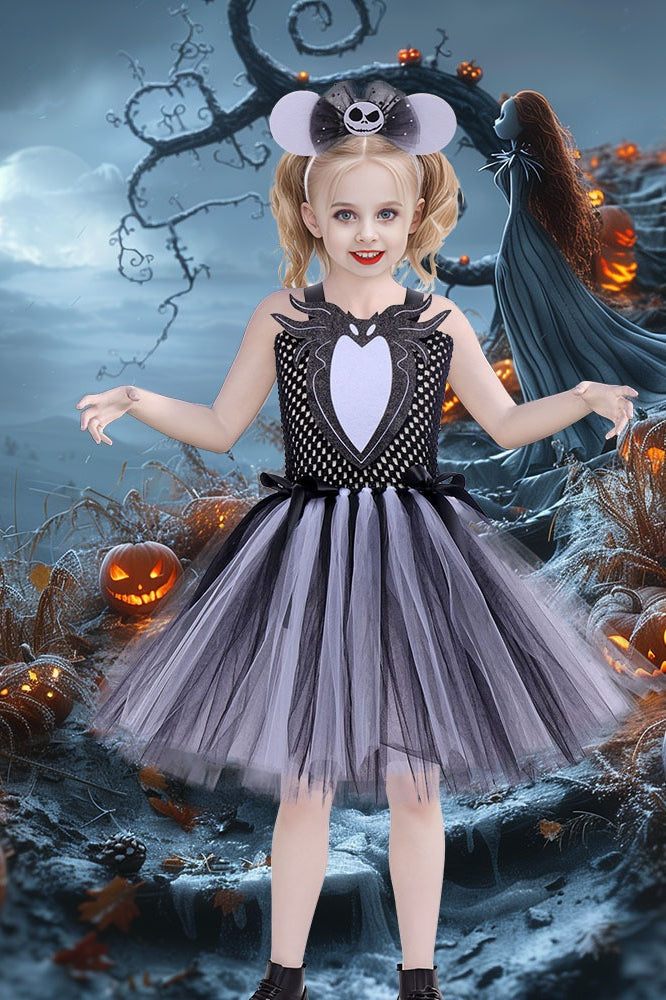 Gothic Jack Dress Kid Halloween Costume Secondary image