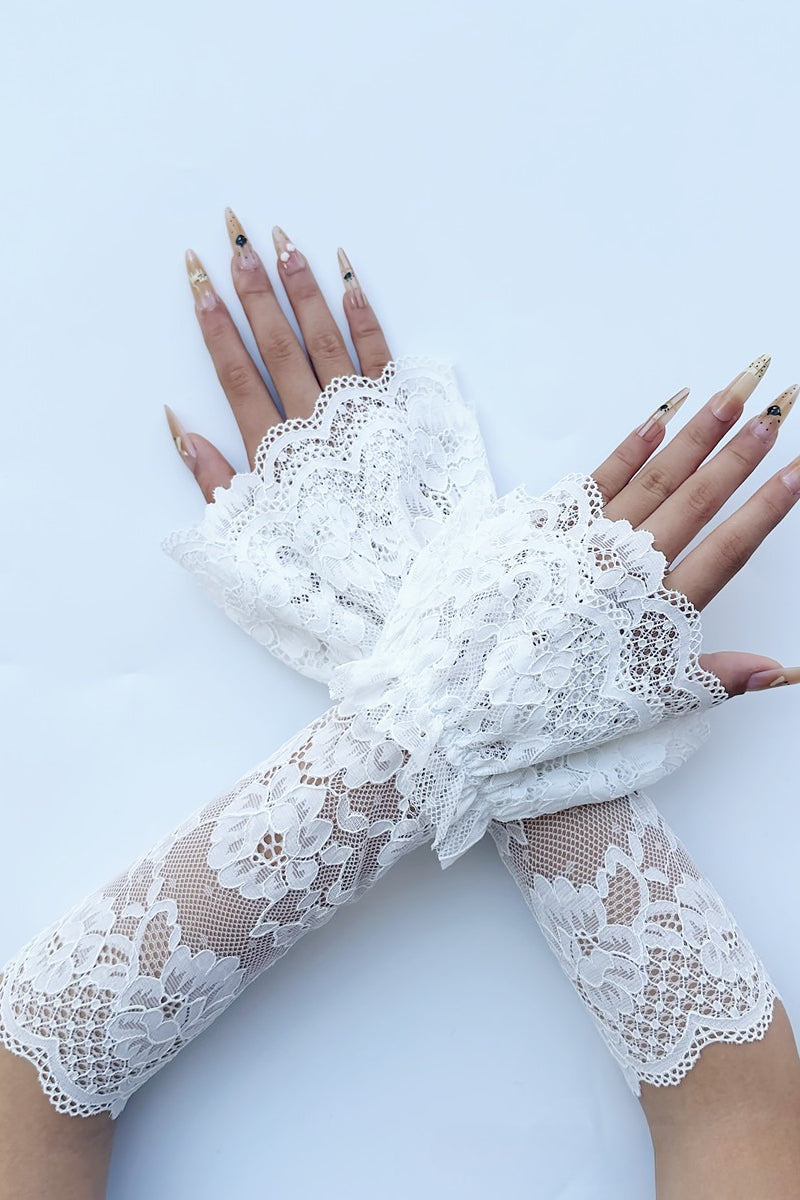 Versatile Hollow Floral Lace Sleeve Covers Main image
