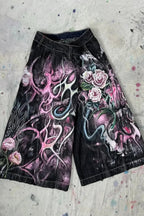 Unisex Hip Hop Vintage Denim Shorts