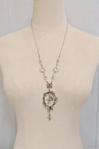 Silver Unicorn Note Frame Necklace