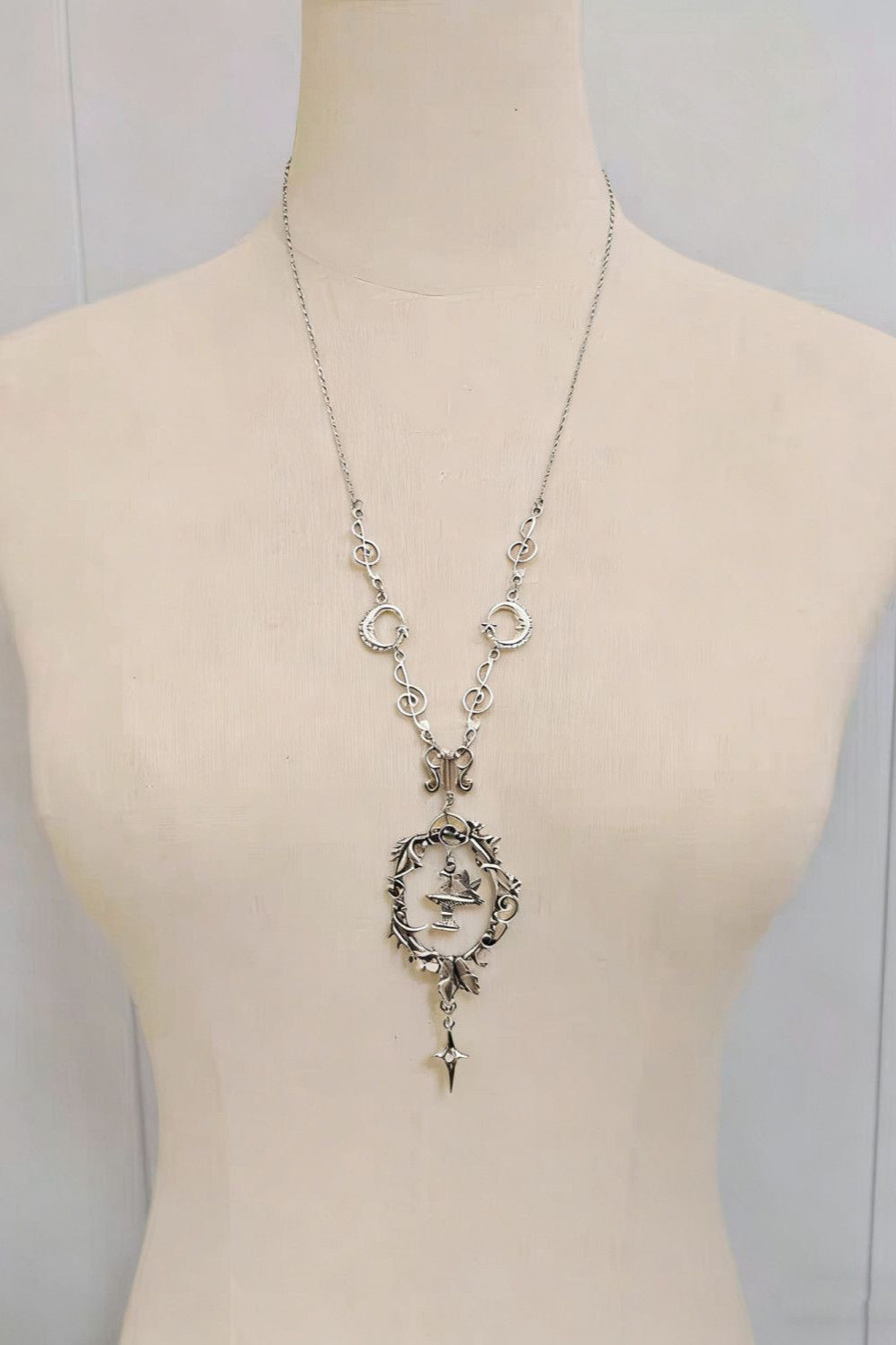 Silver Unicorn Note Frame Necklace