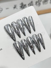 Futuristic Cyber Electronic Fake Nails