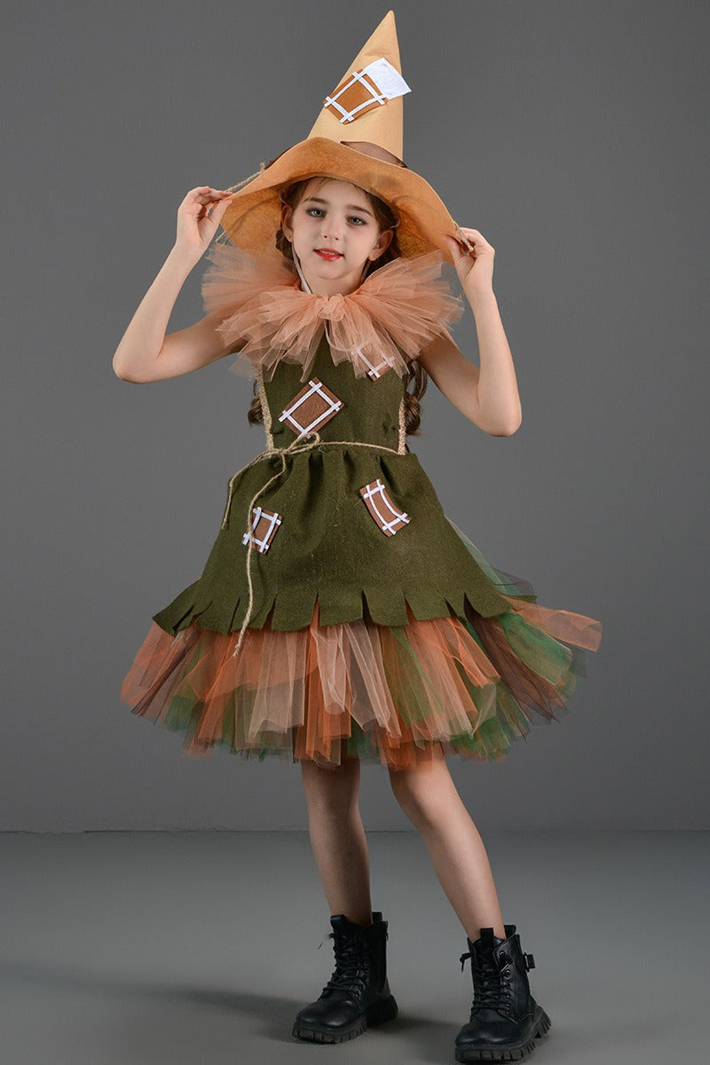 Scarecrow Dress Kid Halloween Costume Main image