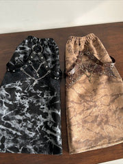 Y2K Brown Distressed Slouchy Leg Warmers