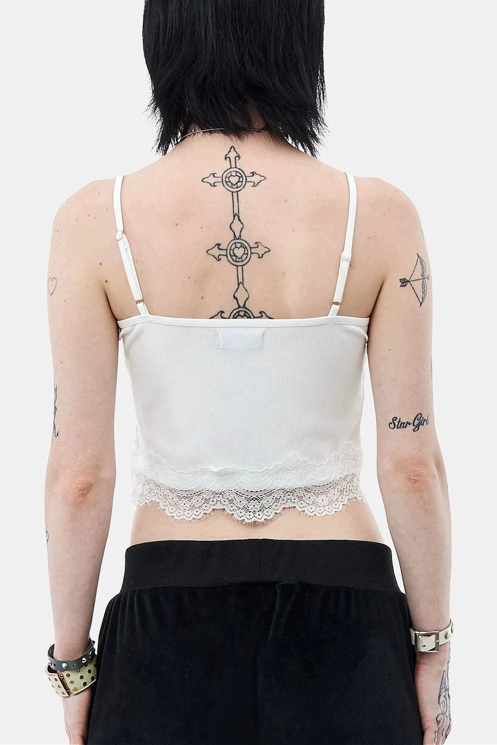 Gothic Print Lace Cami