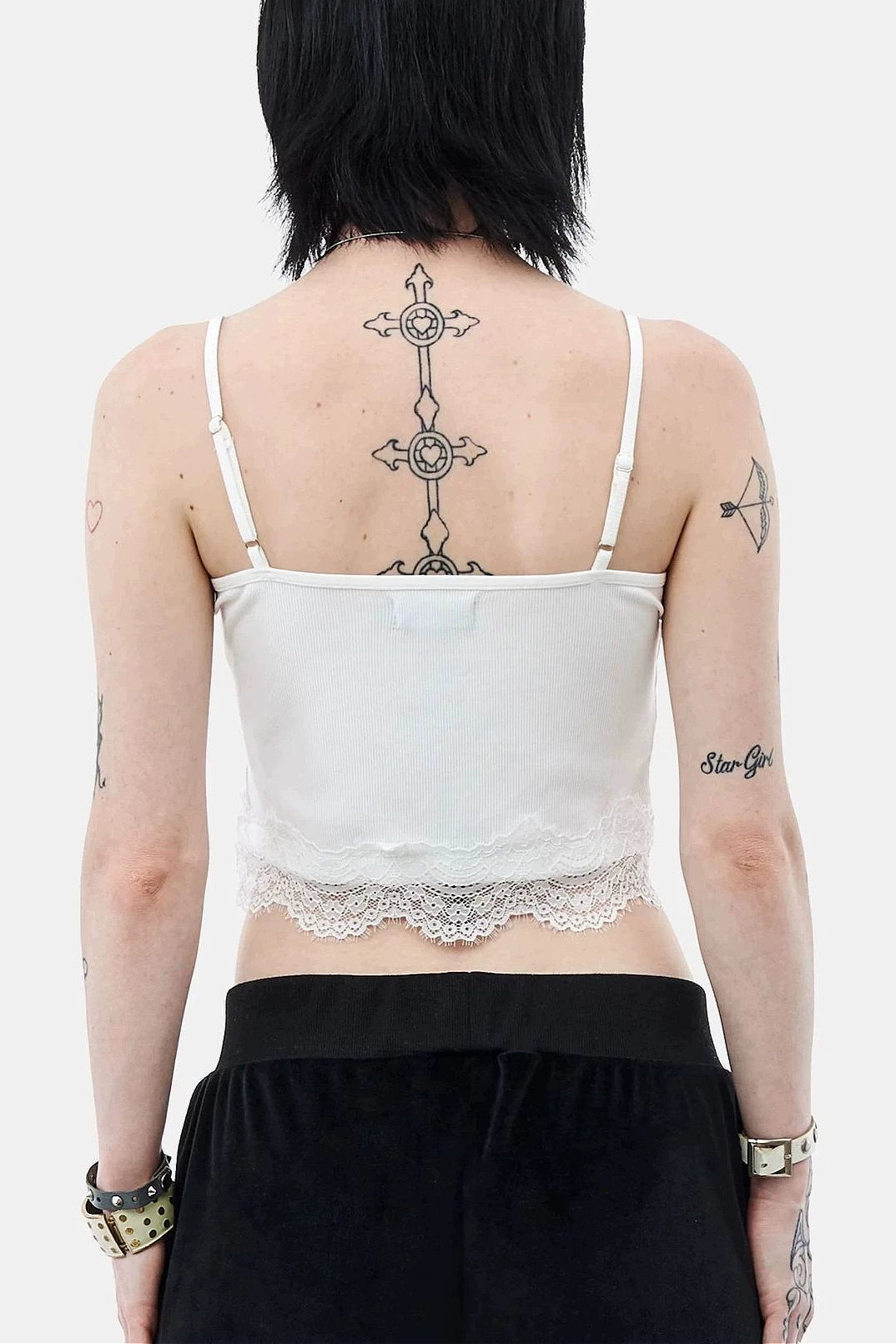 Gothic Print Lace Cami