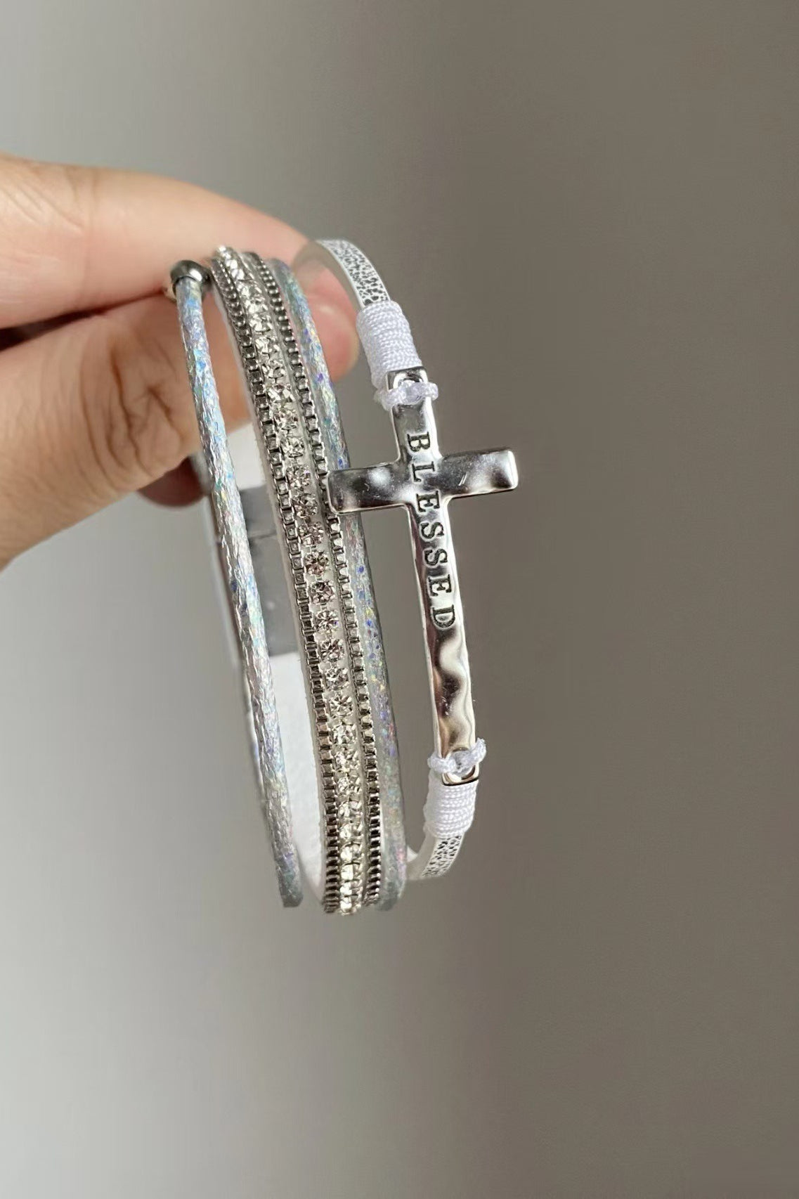 Vintage Layered Cross Stack Bracelet Secondary image