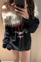 Sweet Spicy Off-shoulder Long Sleeve Knit Top