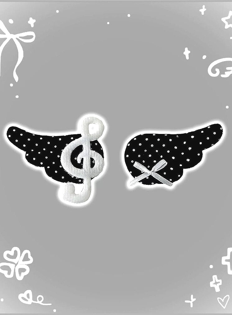Polka Dot Musical Note Angel Wing Hair Accs Secondary image