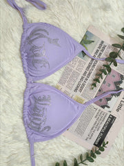 Rhinestone Y2K Cami Swimwear