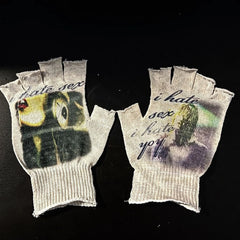 Emo Stretch Knitted Fingerless gloves