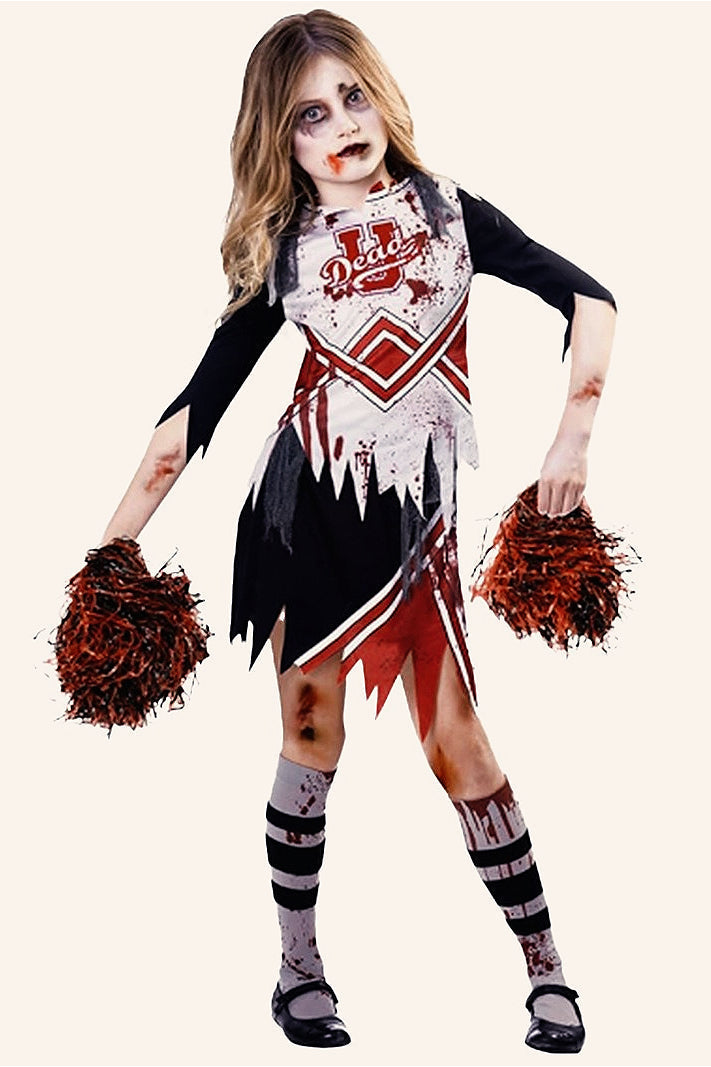 Scary Cheerleader Kid Halloween Costume Main image