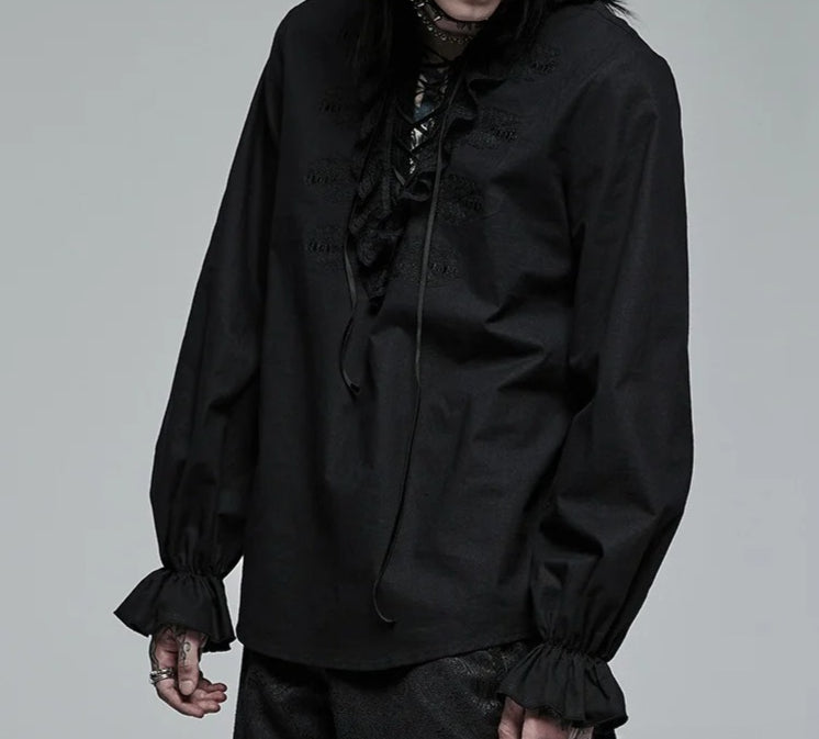 Black Gothic Embroidered Lace Blouse Main image