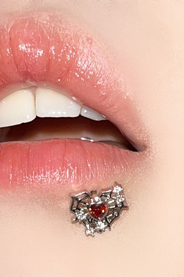 Punk Spider Web Lip Stud