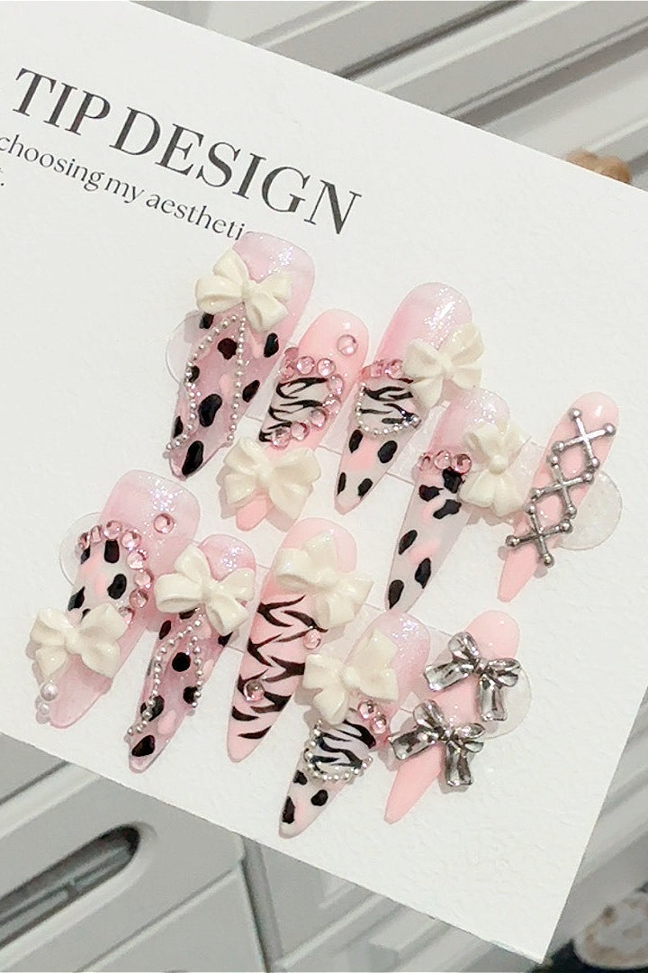 Y2K Leopard Print Baddie Press On Nails Secondary image