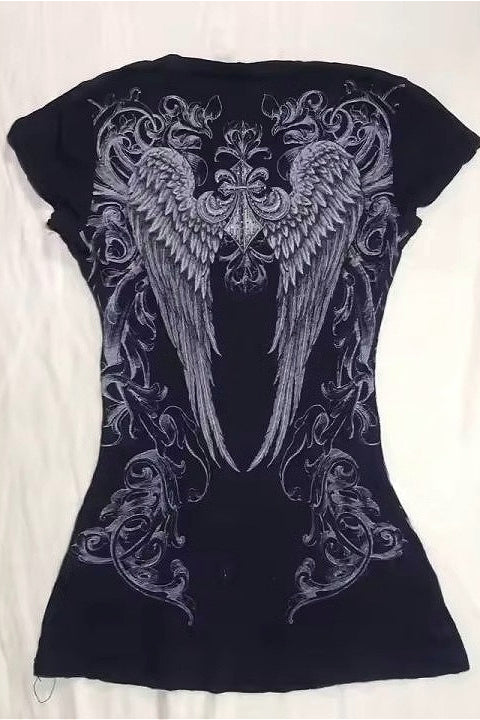 Printed Crew Neck Short Sleeve Summer T-shirt Secondary image