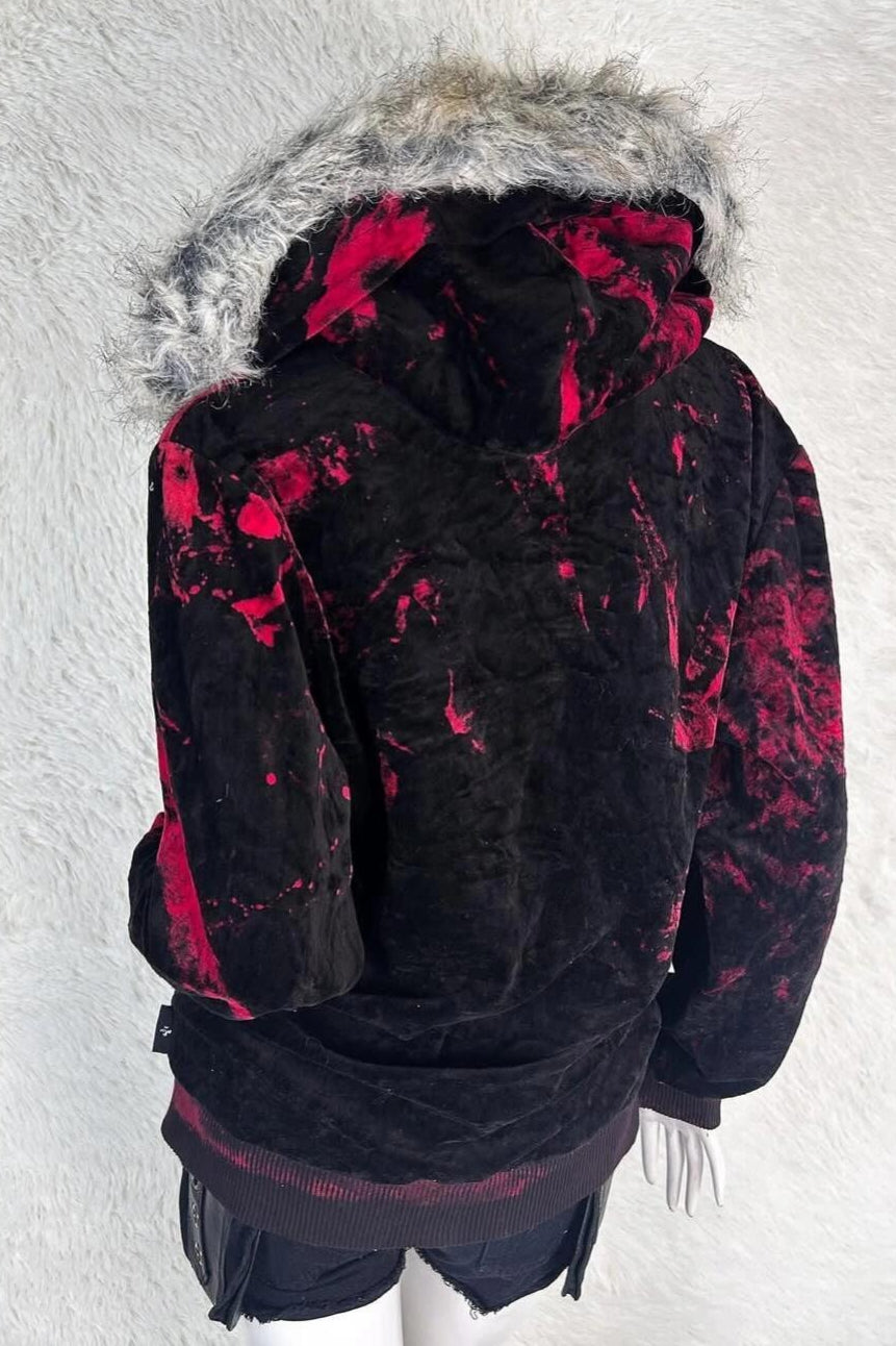Vintage Dark Gothic Skull Print Zip-up Coat Secondary image