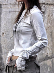 Gothic Long Sleeve Knit Top