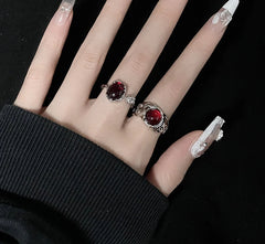 Y2K Gothic Irregular Stone Animal Ring