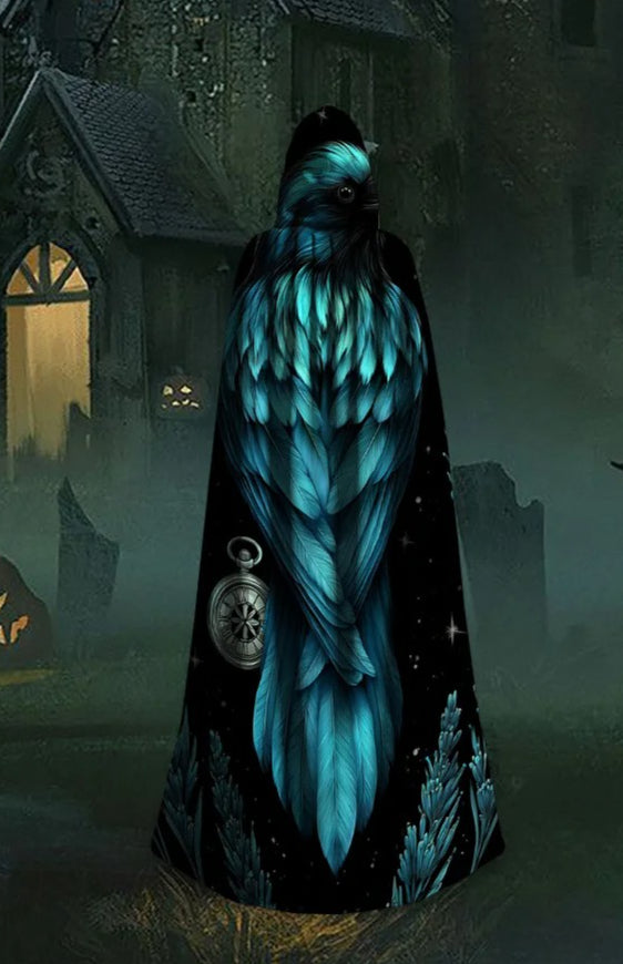 Blue Raven Embroidered Cloak Secondary image