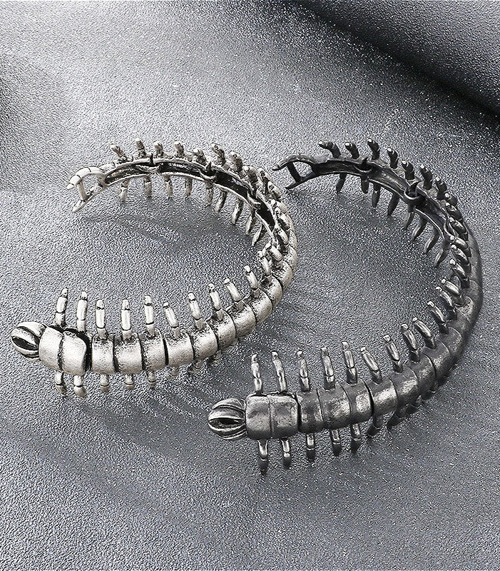 Titanium Steel Centipede Dark Bracelet