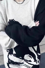 Streetwear Faux Mink Guitar Knit Sweater