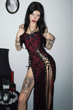 Burgundy Gothic Versatile Comfy Maxi Dress