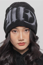 Printed Letter Y2K Knit Hat