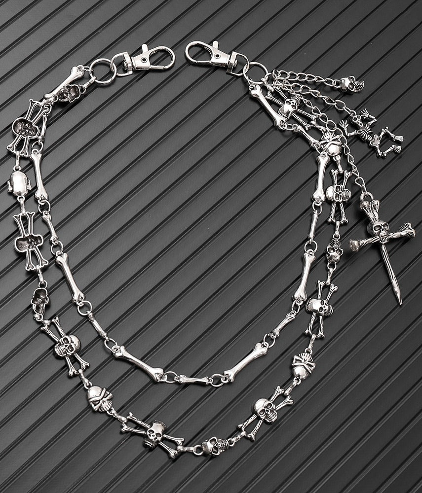 Dark Street Metal Skull Waist Chain