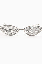 Full Rhinestone Metal Cat Eye Glasses