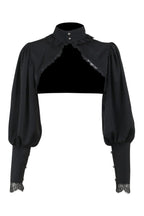 Lace Trim Puff Sleeve Cardigans