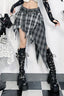 Punk Bohemian Plaid Versatile Midi Skirt
