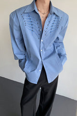 Embroidered Beaded Spine Bone Blouse