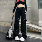 Black Utility Belt Cargo Pants