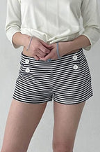 Double Button Side Detail Shorts