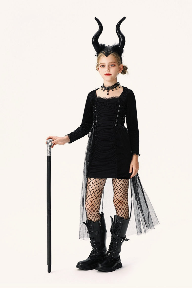 Dark Witch Dress Kid Halloween Costume Secondary image