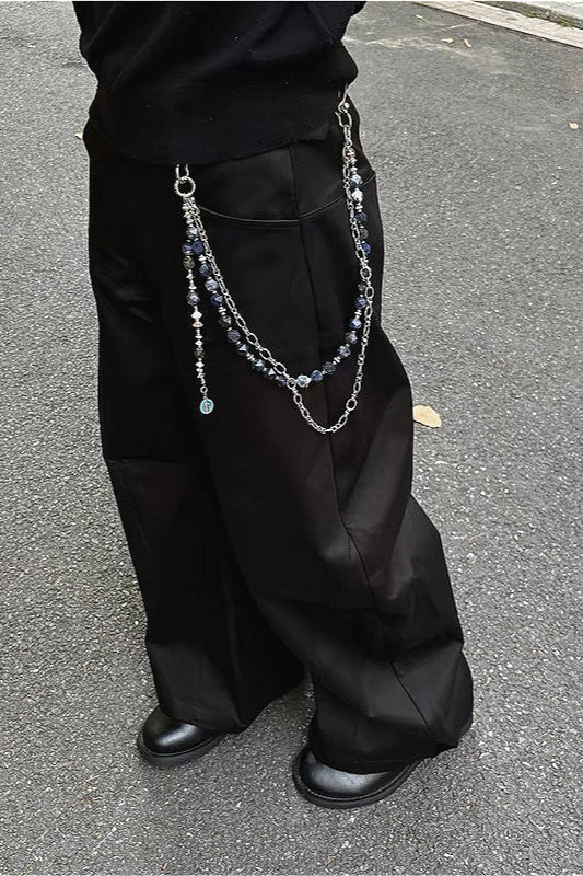 Metal Gem Pendant Waist Chain