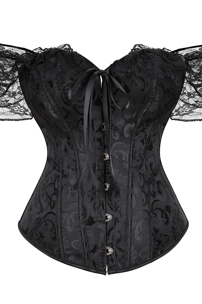 Vintage Lace Strapless Boned Corset Main image