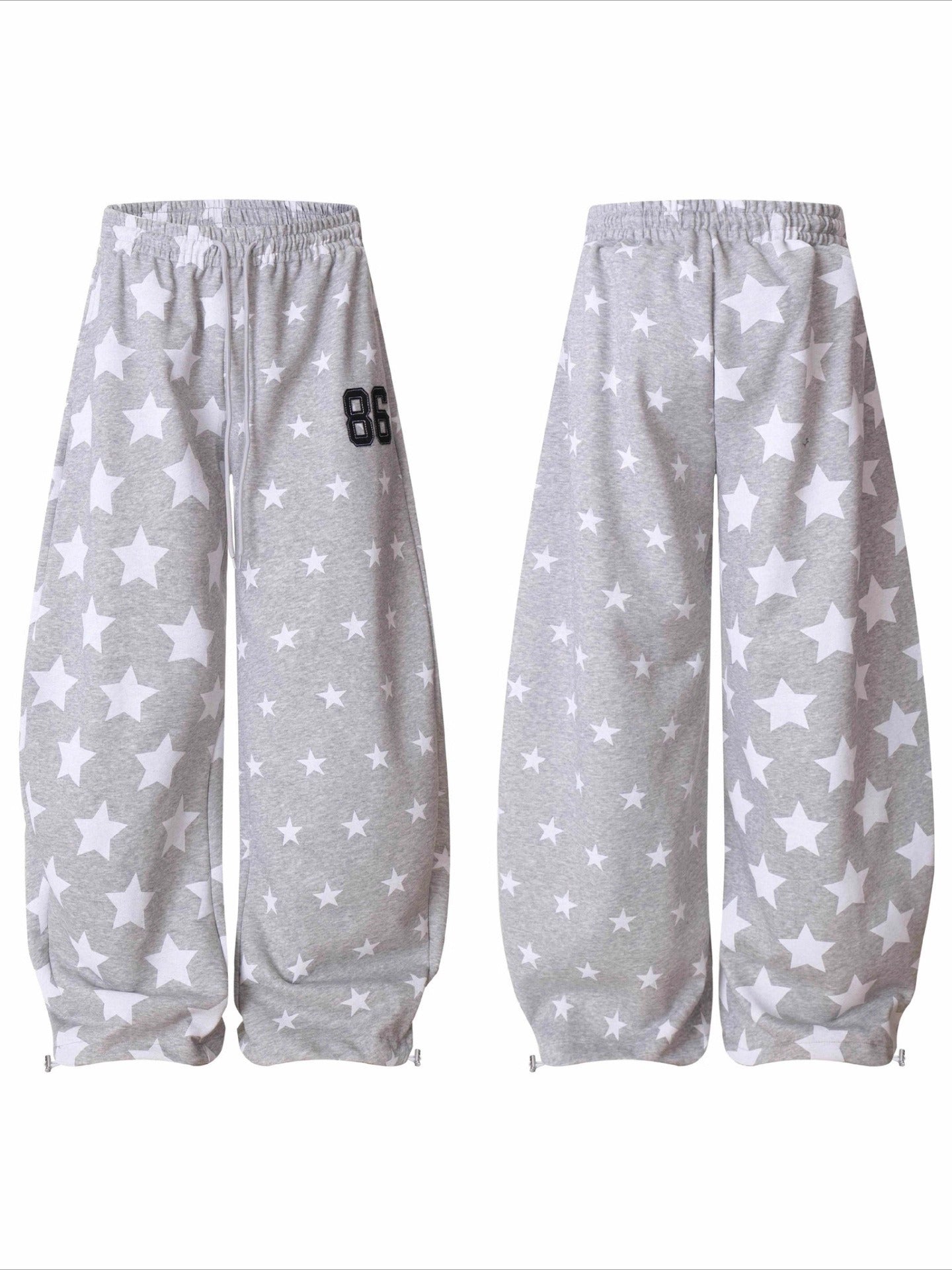 Star Print High Waist Wide-Leg Pants Main image