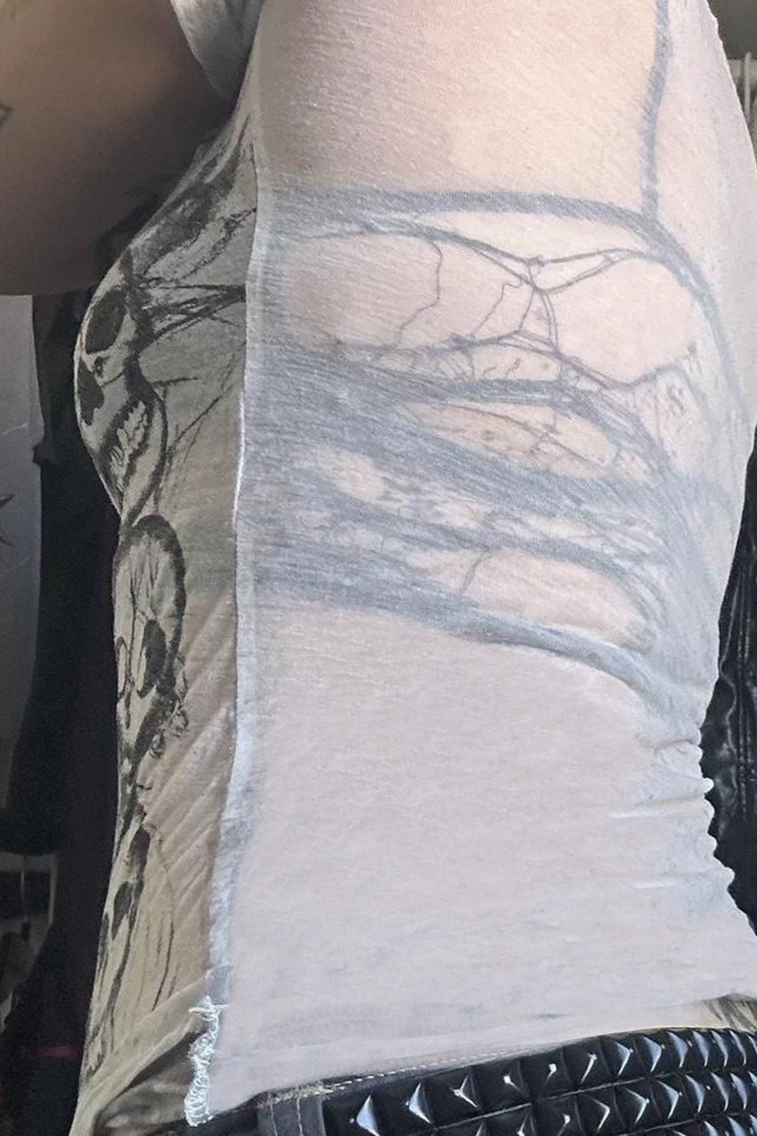 Halloween Y2K Sheer T-Shirt Secondary image