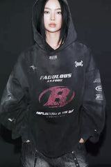 Tie-Dye Print Pullover Hoodie